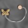 Picking for curtains "Butterfly", 6 × 4 cm, 26 cm, gold/white color