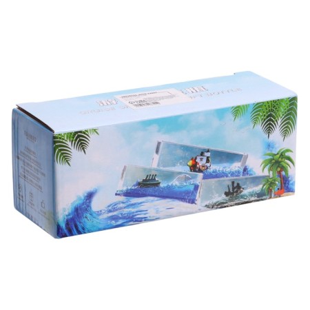 Accessory on the car panel, pirate ship, black, plastic-5