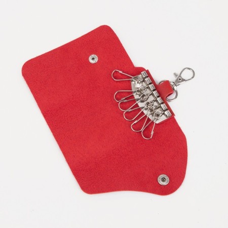 Key on the button, length 10.5 cm, 7 carbines, red color-2
