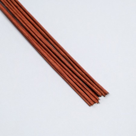 Floristic wire in the paper braid "Brown", length 60 cm, 2 mm, set 10 pcs-1