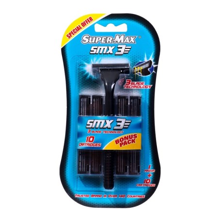 Shaving machine, Super-MAX SMX 3, multi-section stamp+10 shift cartridges with a triple blade.