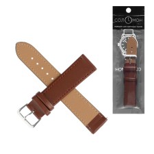 Solomon watch strap, 20 mm, genuine leather, L-20 cm, brown