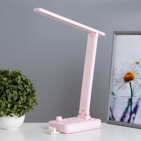 Board Lamp "ERA" LED 8W 3000K-6000K Dimmer 2 rosett 2xUSB2.0 Pink 10x28x33cm Risalux 946