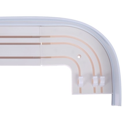 Three -cereal cornice "Ultracompact. Classic ", 280 cm, with a decorative bar 7 cm, the color is blond oak-1