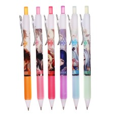Automatic gel handle Calligrata, 0.5mm, black rod, anime housing, barcode on a piece, mix