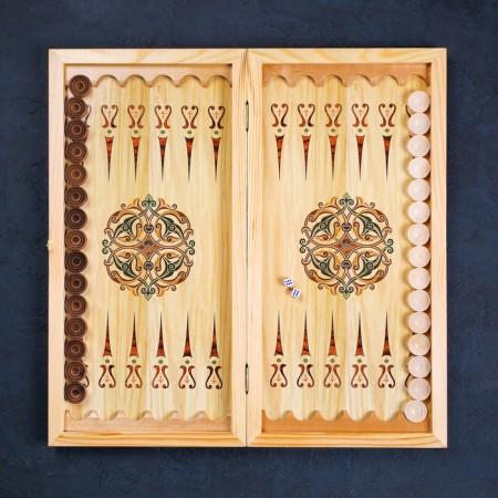 Medium backgammon "hunting" 50 × 50 cm-1