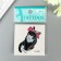 Tattoo on the body color "cat in a fluid wreath" 6x6 cm
