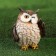 Garden figure "owl winks" 16x16x20cm