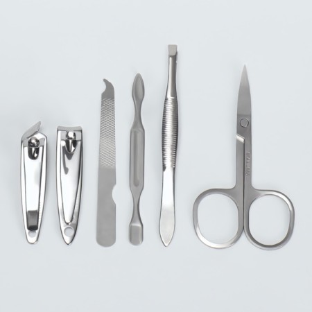 Manicure set, 6 items, in case, black color-3