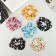 Hair gum "Orbit" Bright flowers, 10 cm, mix