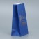 A package without handles “Happy New Year”, blue, with embossing, 10 x 19.5 x 7 cm, New Year