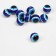 Acrylic bead "Eye" d = 10 mm, (set of 10 pcs.), The color is blue-white