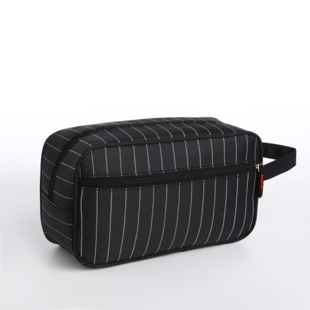 Lightning cosmetic bag, external pocket, black color