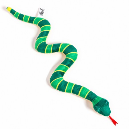 Soft toy "Snake", striped, 39 cm, green color-5