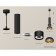 Suspended Ambrella Light, XP8111007, GX53 LED 12 W, Black Sand, Yellow Gold, Transparent
