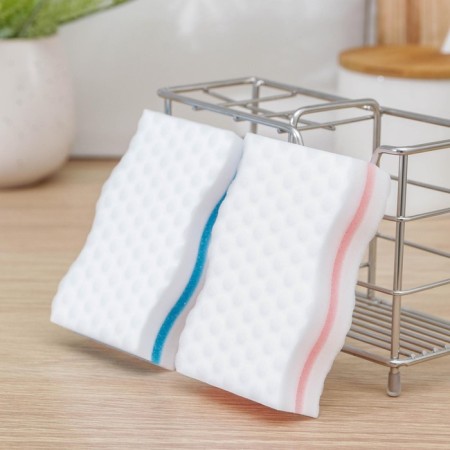 Melamin sponge with a foam layer, 10 × 6 × 2.5 cm, color mix-5