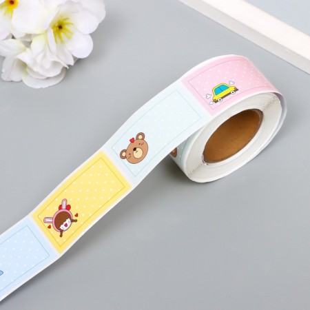 Stick paper "Color background for notes" 4.5x2.5 cm 250 pcs in a rolon 3x6x6 cm-4