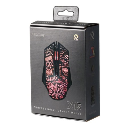 Mouse Smartbuy Rush X15 745G-K, wired, optical, game, 3600 dpi, USB, black-2