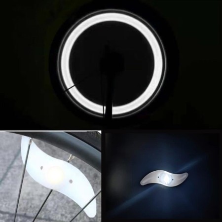 Bicycle lamp on the knitting needle, waterproof, 1 diode, 12.5 x 3.5 x 2 cm, 2 pcs, white-6