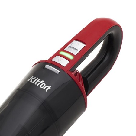 Vacuum cleaner KitFort KT-537-2, manual, 75 watts, 3 nozzles, cord 4.5 m, black-red-1