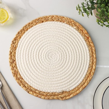 Serving napkin on the table "Meg", 30 × 30 cm, white color