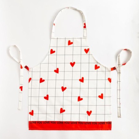 Apron "Ethel" Love is 60x65cm, 100% cotton, sarzha 190 g/m2-2