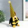 Interior doll "Granny in a striped cap with a spoon for honey and bees" 28x8 cm