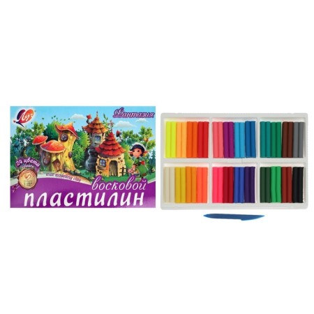 Plasticine soft (wax), 24 colors, 360 g, "fantasy", mix-5