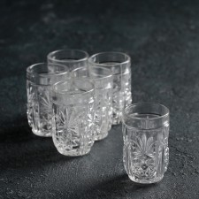 Set of glasses of glass 