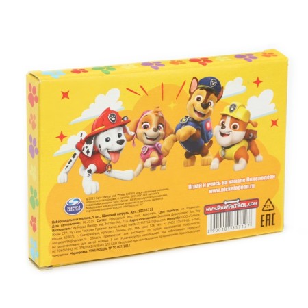 Color school crayons, 9pcs "Puppy Patrol", rectangular-4