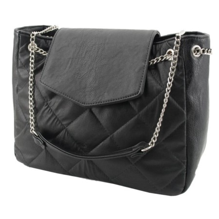 Female bag, artificial leather, black 31x15x23 cm