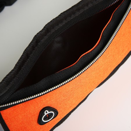 Lightning waist bag, 3 departments, Orange color-4