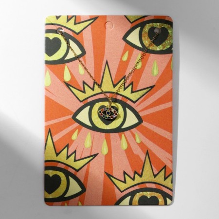 Pendant-cooler "mini" eye, colored in gold, 38 cm-3