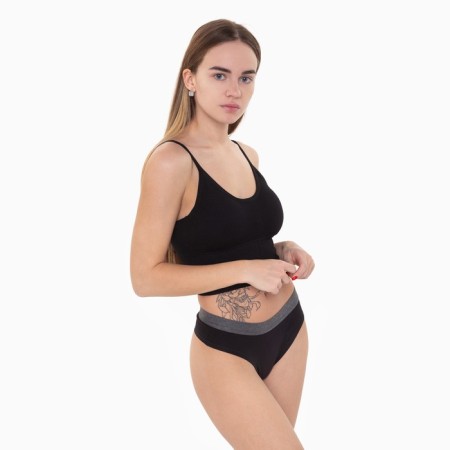 Cowards women's thongs, black color, size 44-3