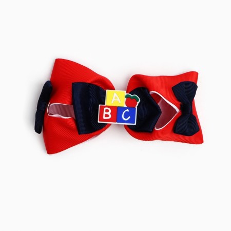 Outlet. Hair bow on a hairpin, 11.5 cm, kitty Marie-2