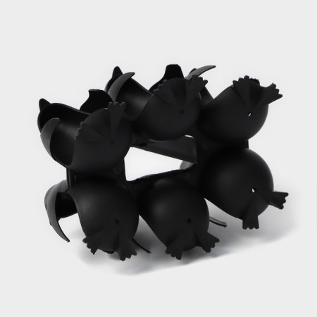 Penguin eggs stand, 12 × 15 × 13 cm, black color-3