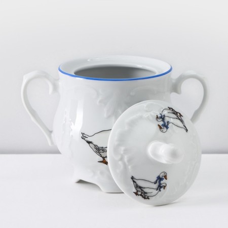 Tea service for 6 Person "Rococo. Geese ", 15 items-4
