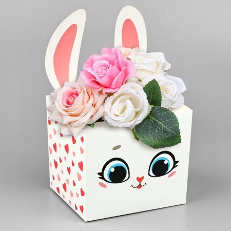 Boxes for mini bouquets "Bunny", 12 × 20 × 10 cm