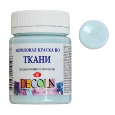 Fabric paint, bank 50 ml, ZHK Decola, light blue, 4128534, (water-based acrylic)