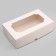 Folding box with a window for marshmallows, white, 25 x 15 x 7 cm