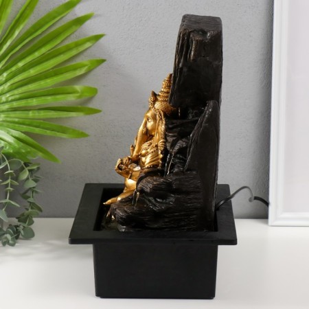 The desktop fountain from the network, the backlight "Golden Ganesh in the Grotto" 25x20x33 cm-3