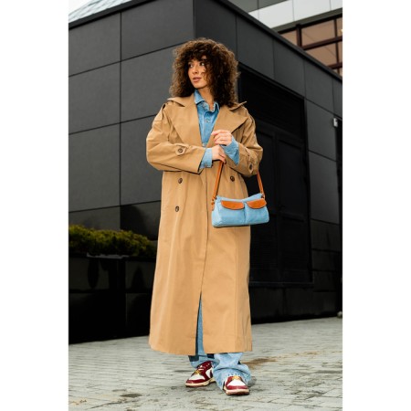Female bag Textura, average size, color of blue jeans-10