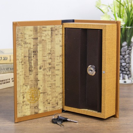 Safe wood book to the leatherette "ship" 21x13x5 cm-1
