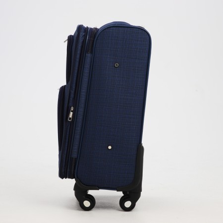 Small suitcase 20 "on lightning, code castle, with extension, blue color-3