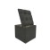 Puff with a lid and weighting, 400 × 400 × 420 mm, eco -leather, Marvel Grey color