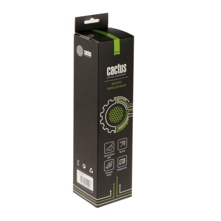 Cactus Black mouse mat, game, 400x300x3 mm, black-4