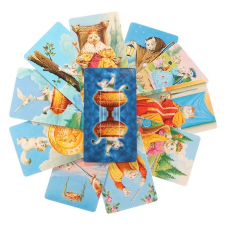 Tarot cards "White Cats", deck 80 cards, card 6.6 × 12 cm-2