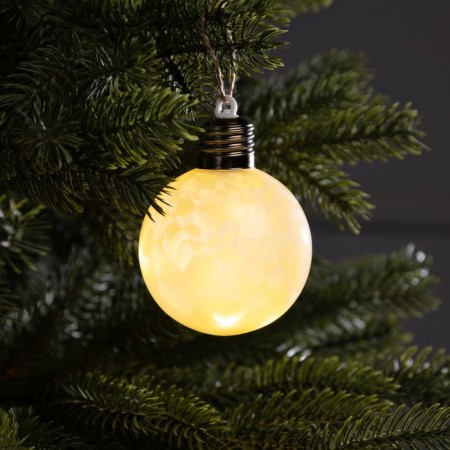 Christmas ball "Bright ball" d = 8 cm, 5 LED, LR44x3 (in the compartment), glow warm white