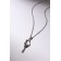 Set of 5 objects: 4 pairs fluffs, pendant "gymnast", white color in silver, 40 cm