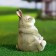 Garden figure "Bunny-Laudon Small" gray, 9x11x16cm